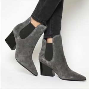 Kendall and Kylie gray suede booties